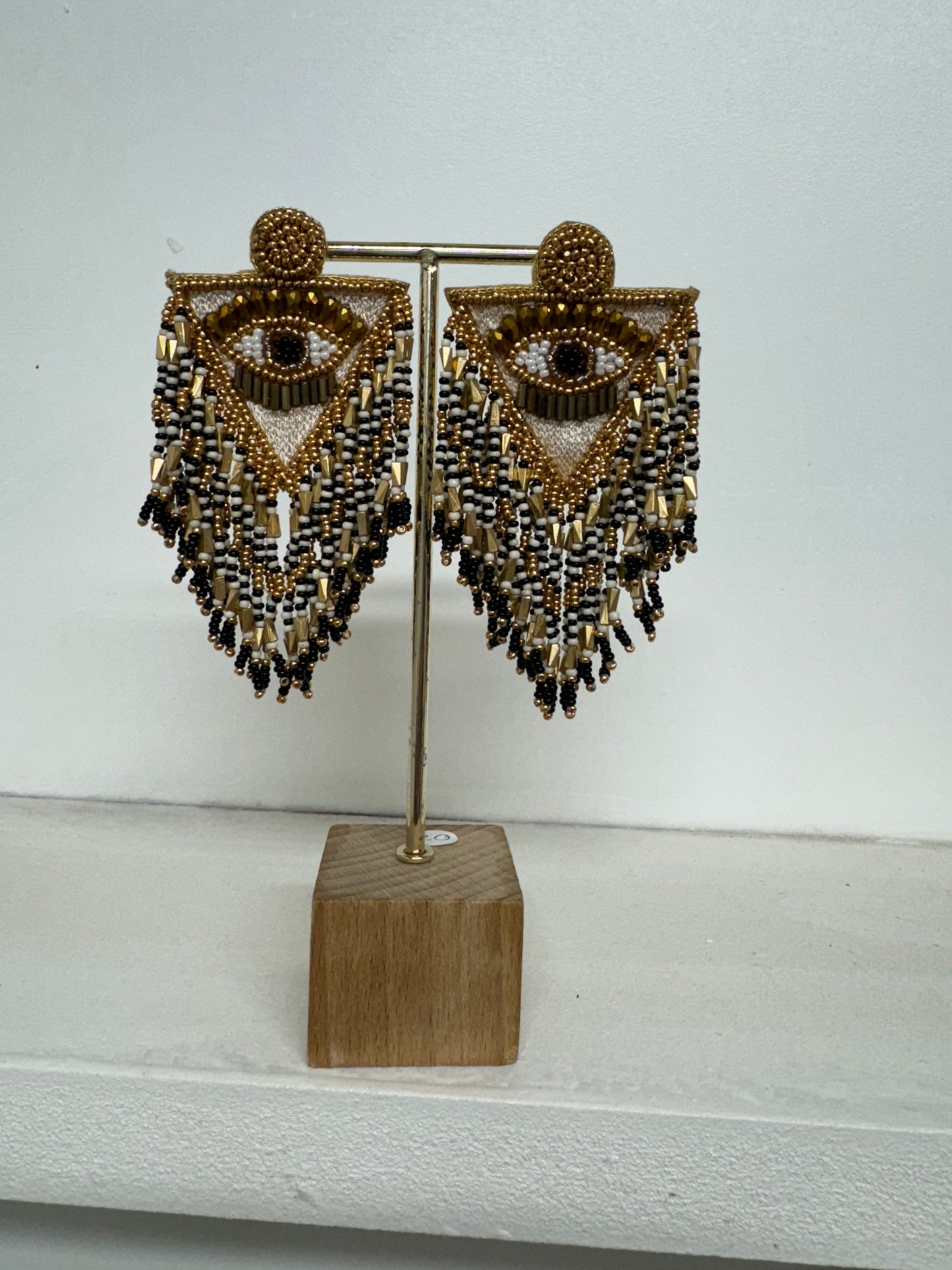Lucky Eye Tassle Earrings