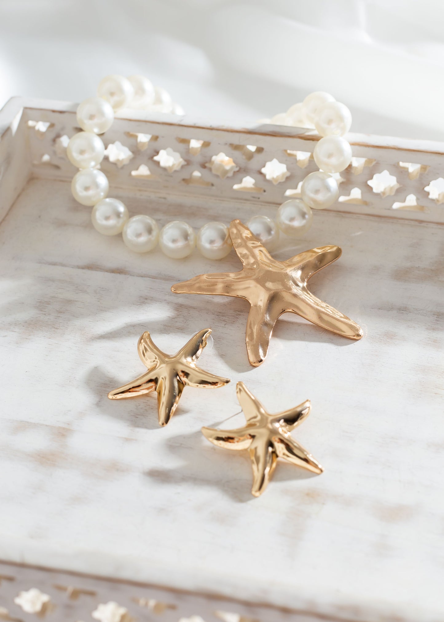 Beaded Starfish Necklace & Earring Sets