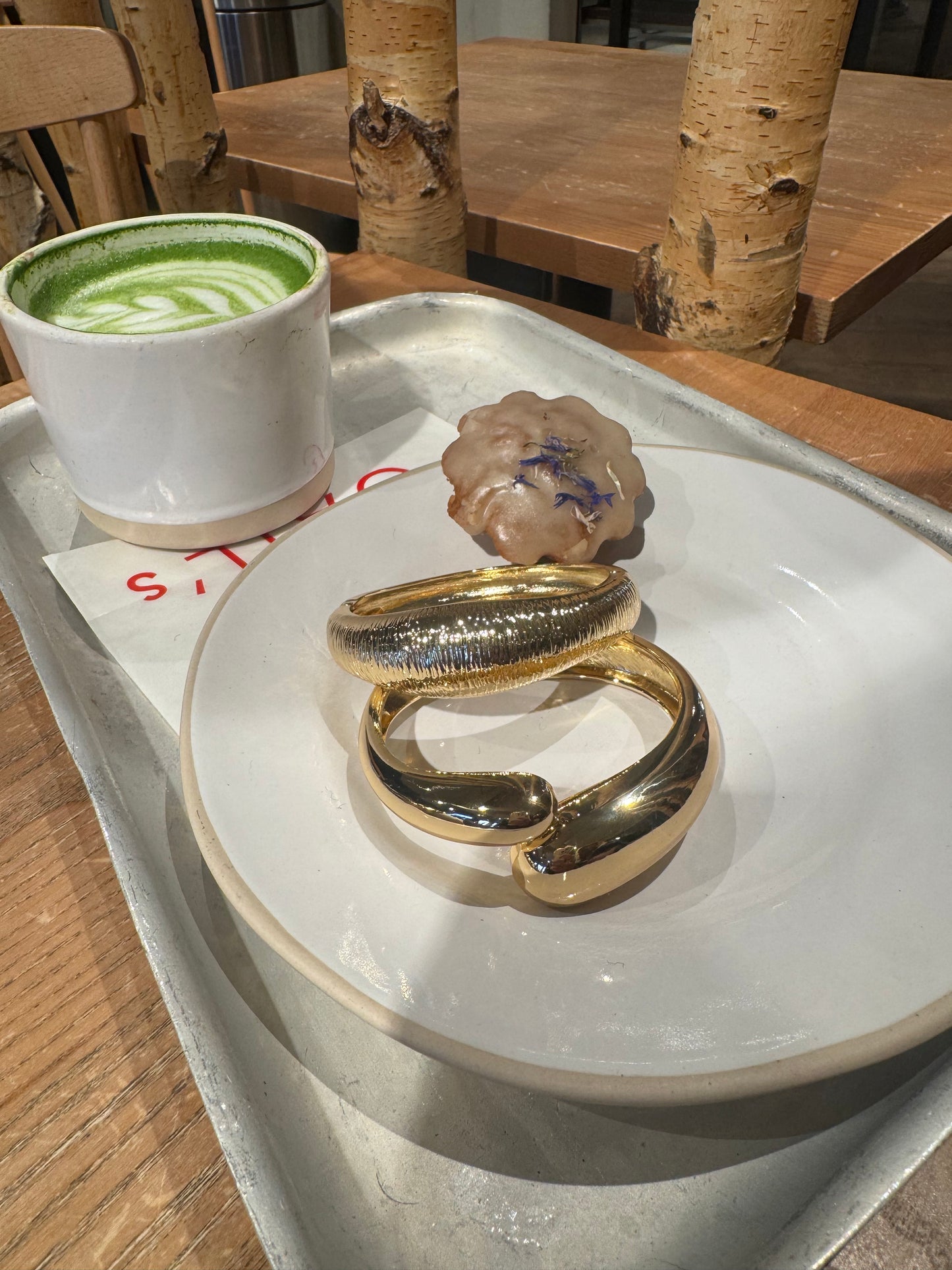 Fluid Cuff In Gold & Silver