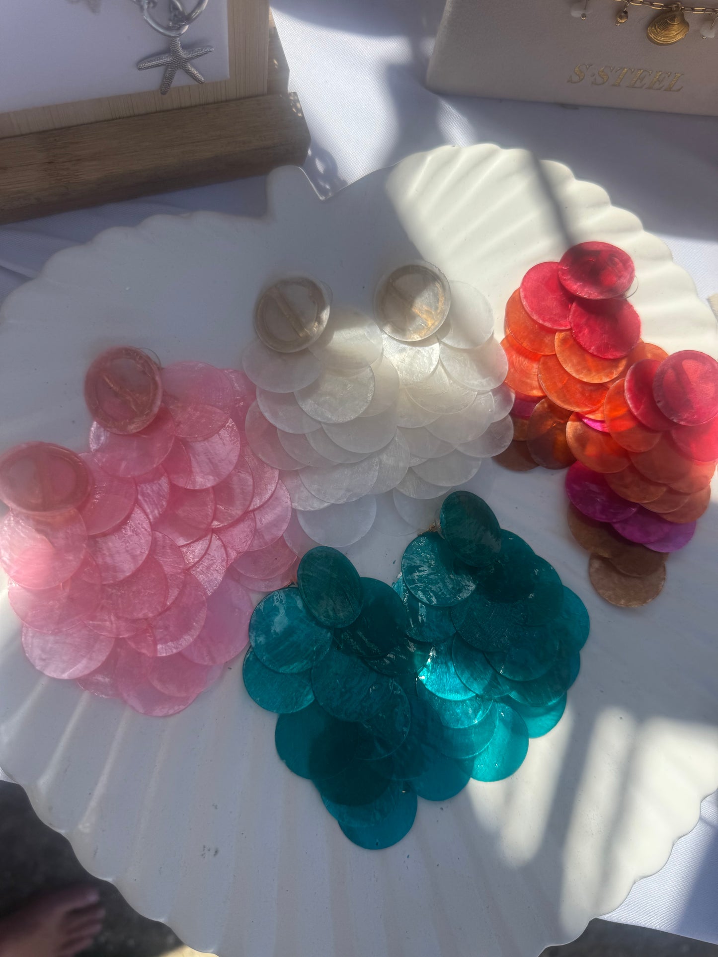 Mermaids Tail Drop Earrings In Various Colours