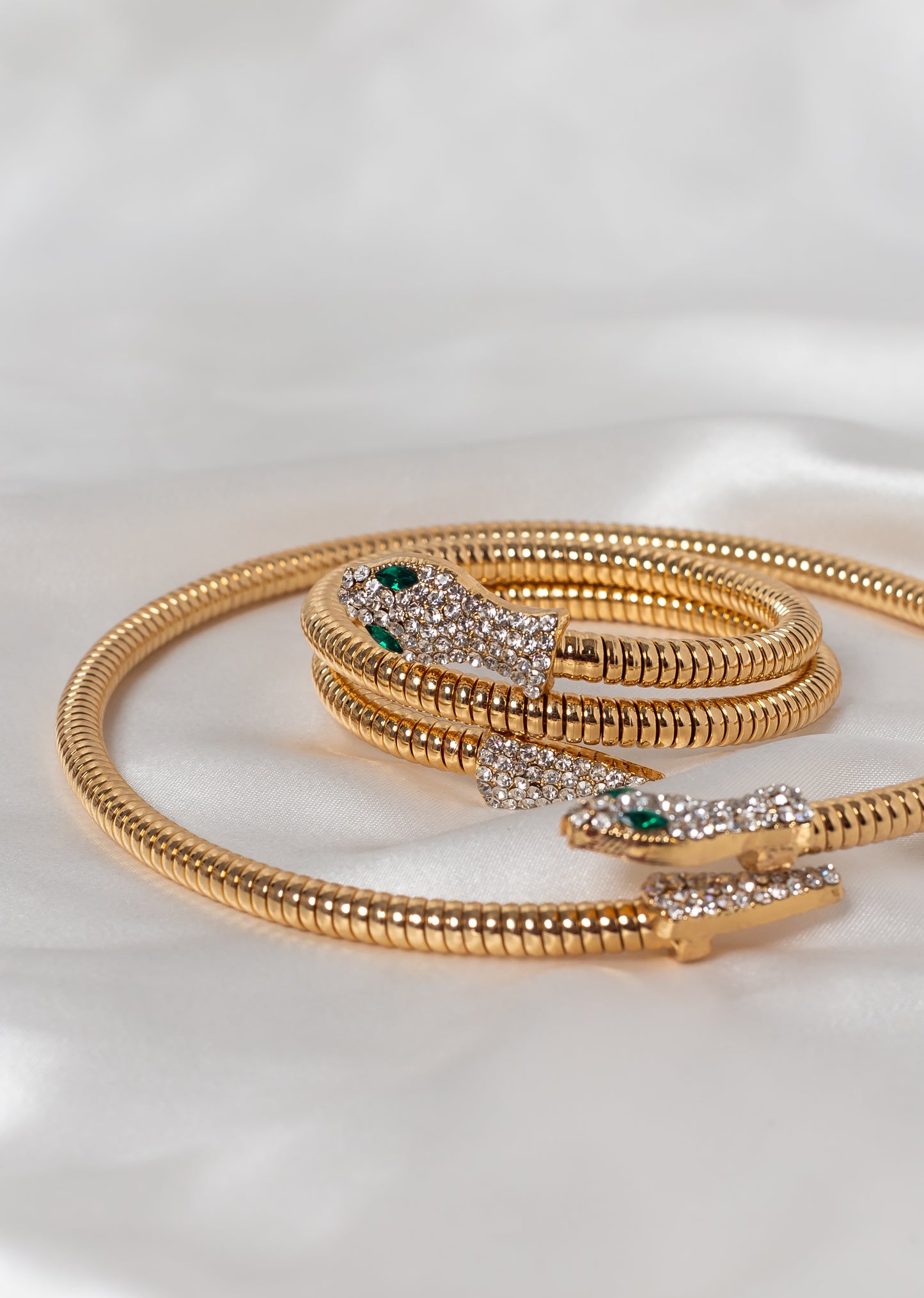 Entwined Serpent Collar & Bracelet Sets In Gold & Silver