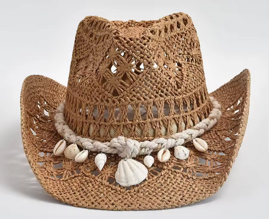 Christie Cowboy Hat in White & Tan