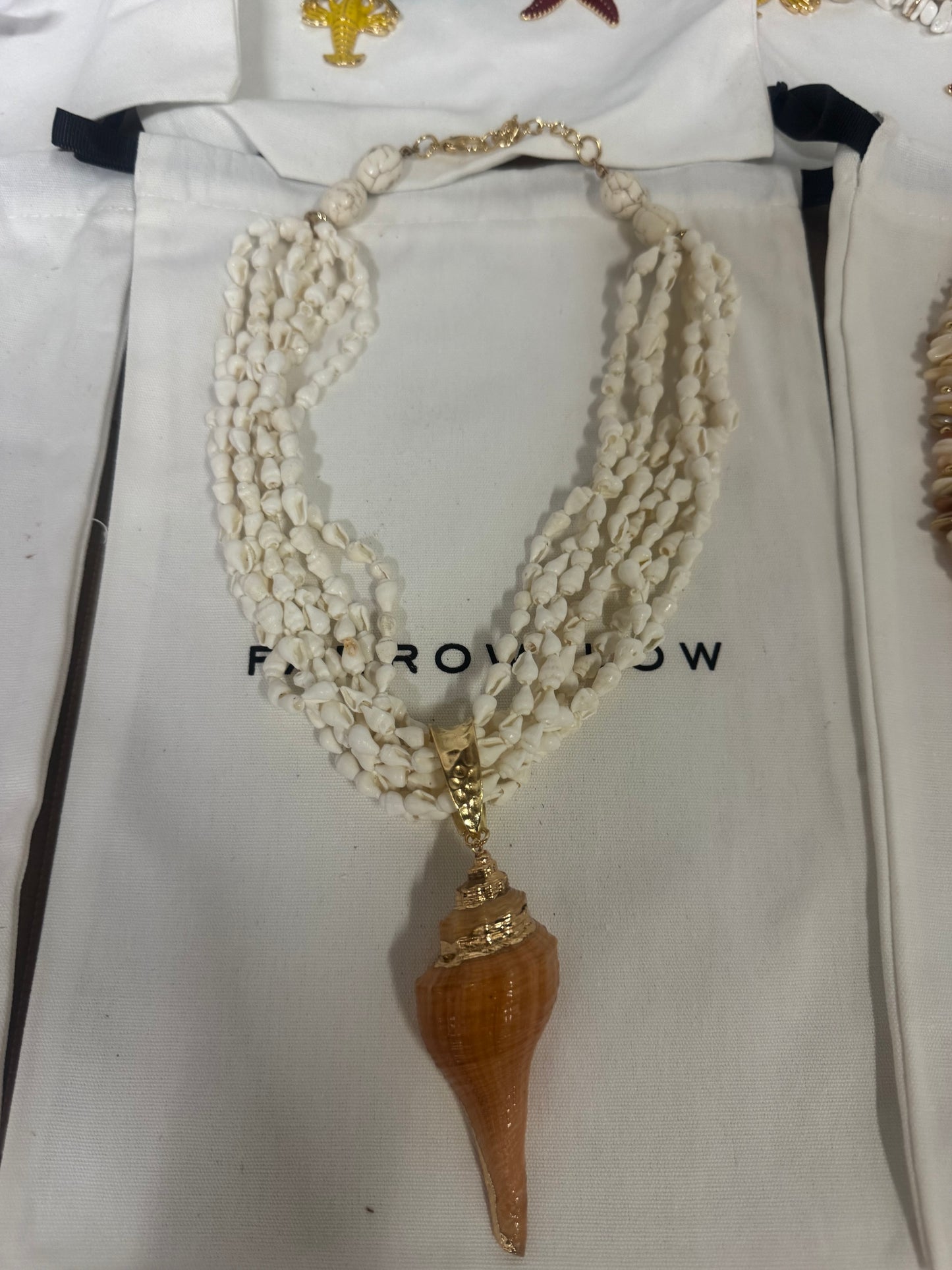 Cone Shell Multi Strand Layered Necklace - available in 2 colour ways