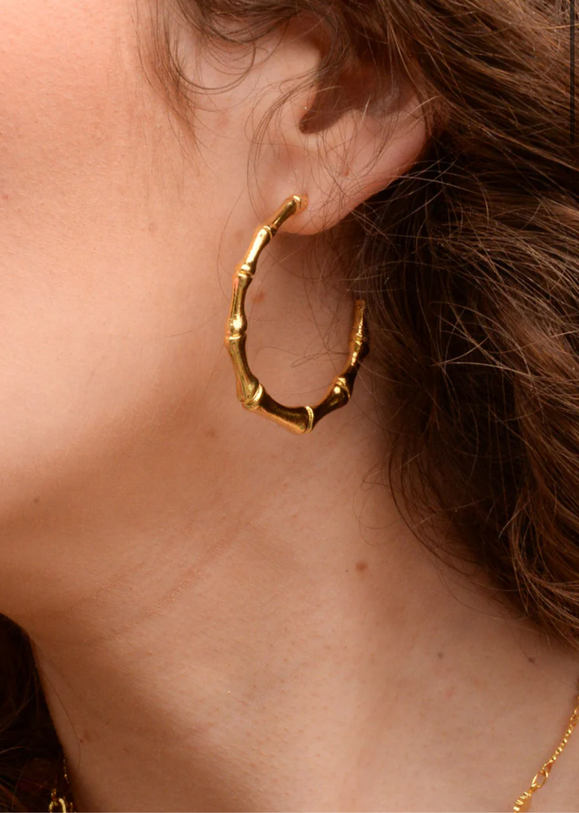 Bamboo Hoop Earrings