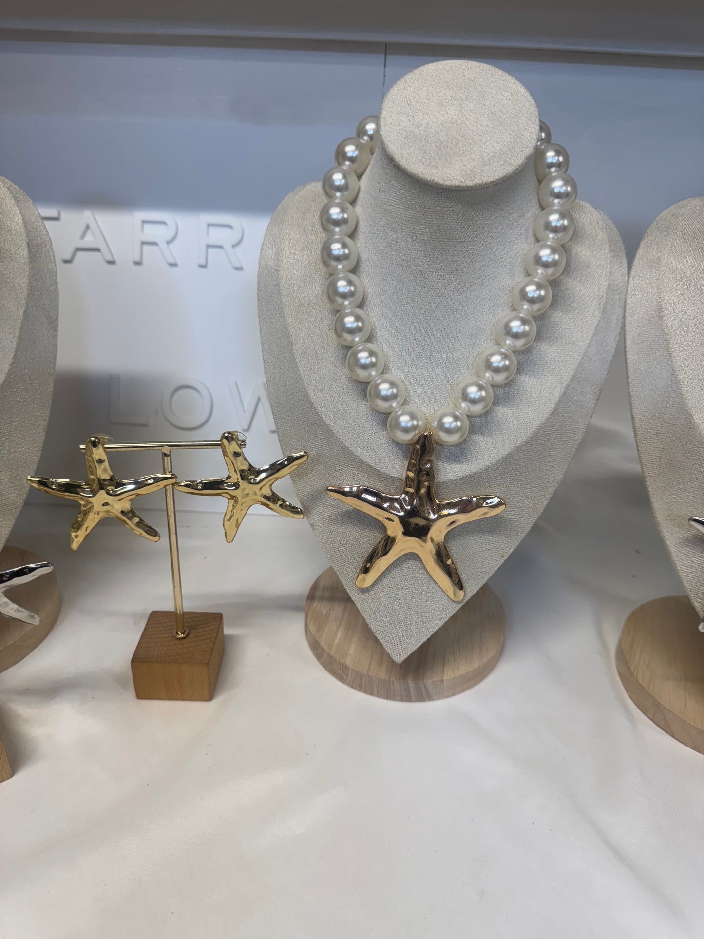 Beaded Starfish Necklace & Earring Sets