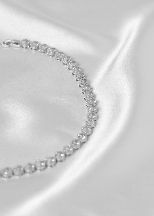 Tennis Style Bracelets in Gold & Silver