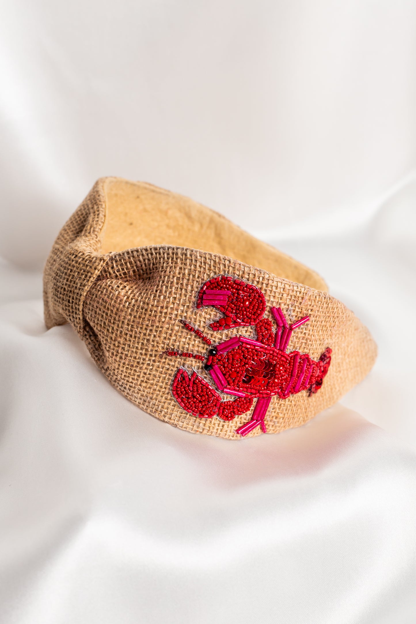 Raffia Lobster 🦞 Headband & Earring Set