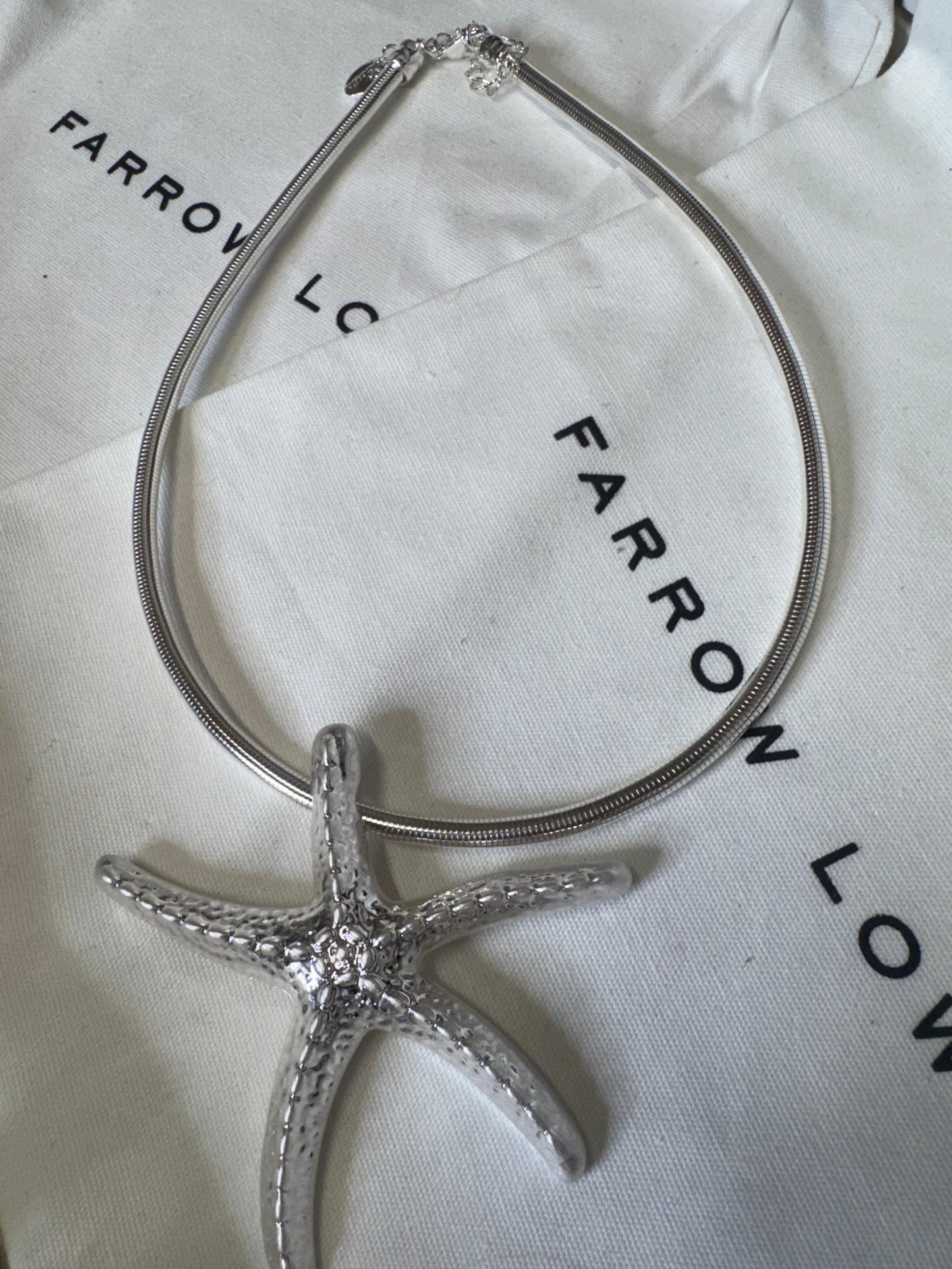 SILVER STARFISH NECKLACE