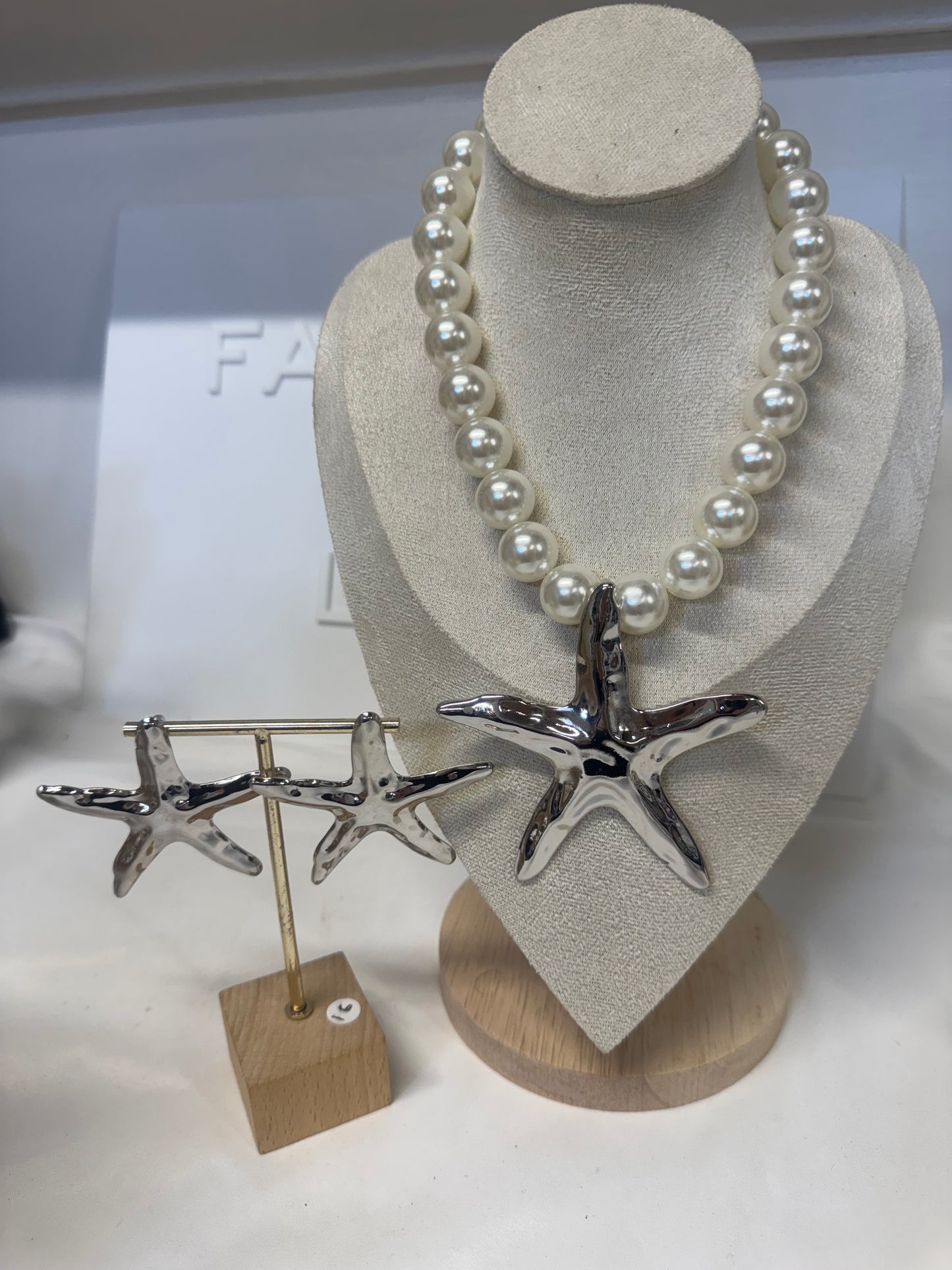Beaded Starfish Necklace & Earring Sets