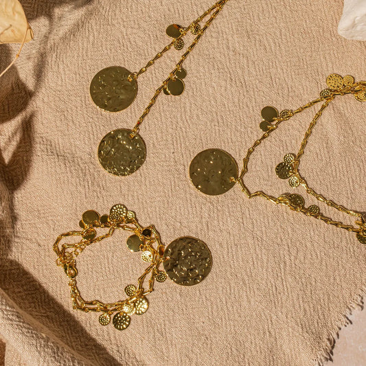 Ashiana - Spice Court Coin Gold Necklace