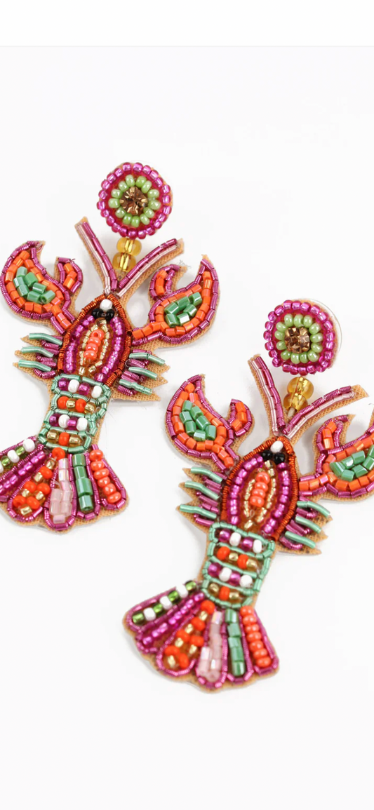 Rainbow Lobster Earrings