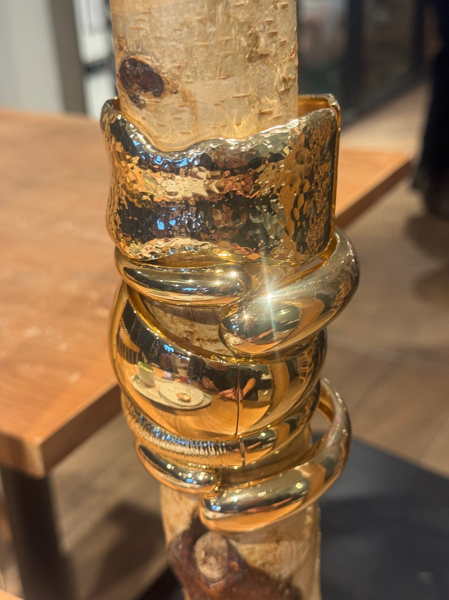 The Textured Cuff In Gold & Silver