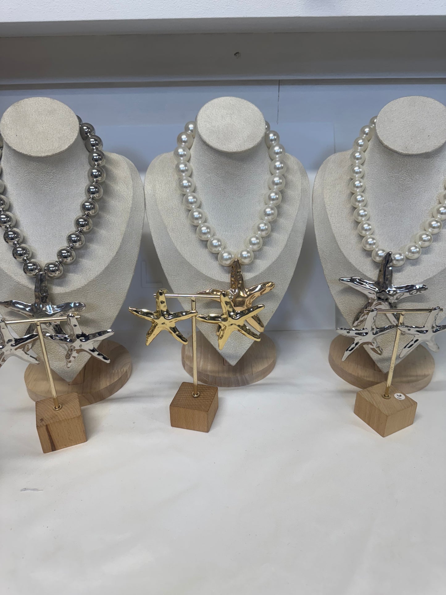 Beaded Starfish Necklace & Earring Sets