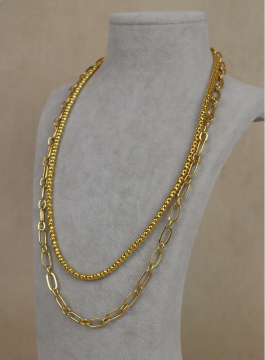 Double Layered Gold Neclace