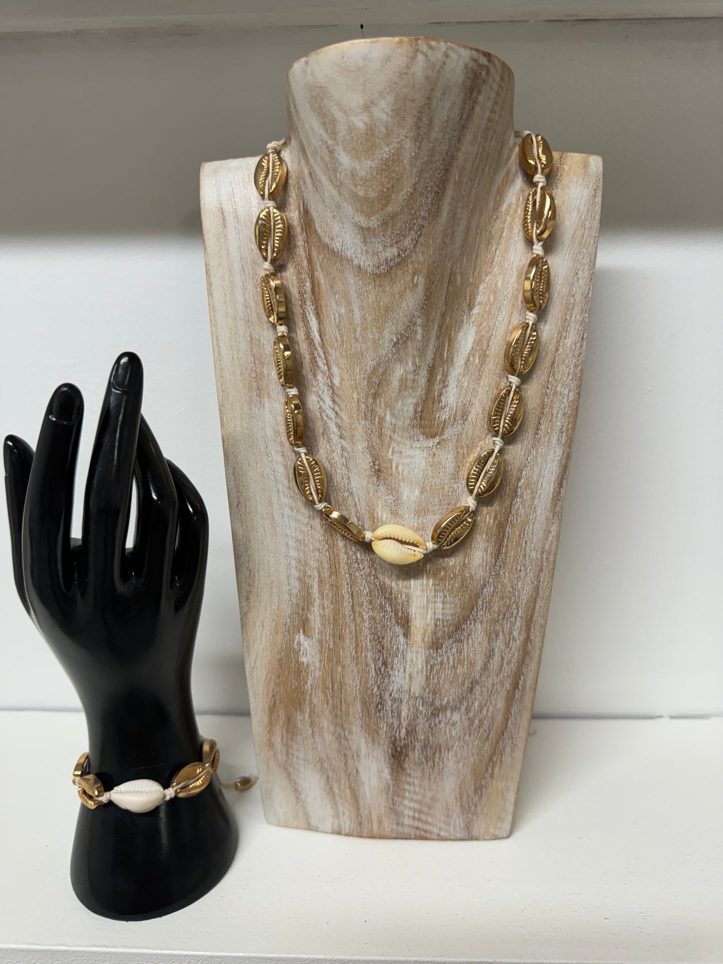 Gold Shell Choker & Anklet/Bracelet Set