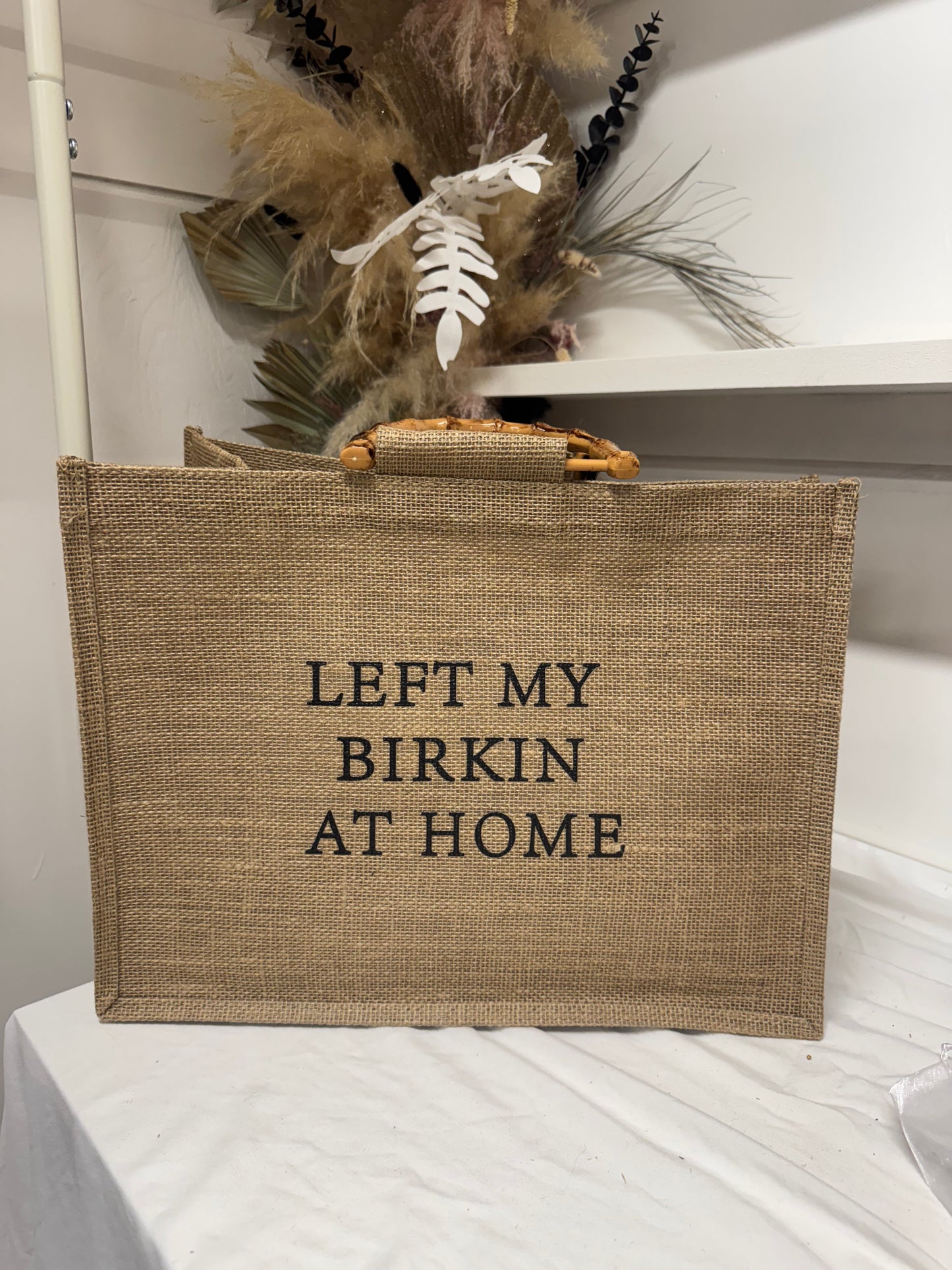 Birkin Lovers - Canvas Tote Bag with Bamboo Handles - GIRLS25