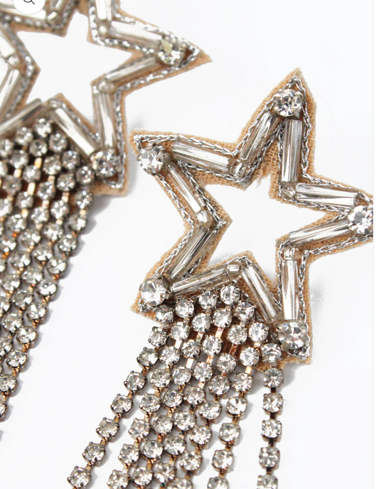 Silver Shooting Star Drop Earrings 💫