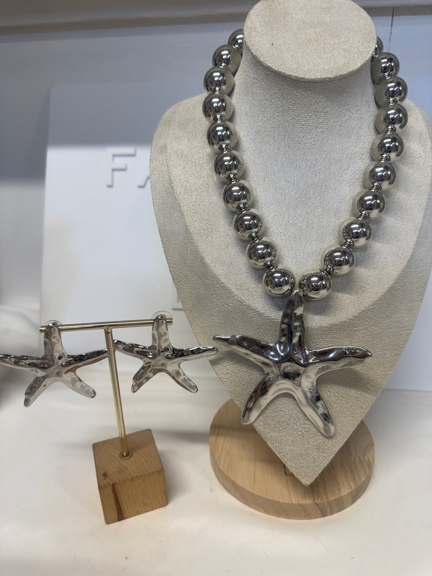 Beaded Starfish Necklace & Earring Sets