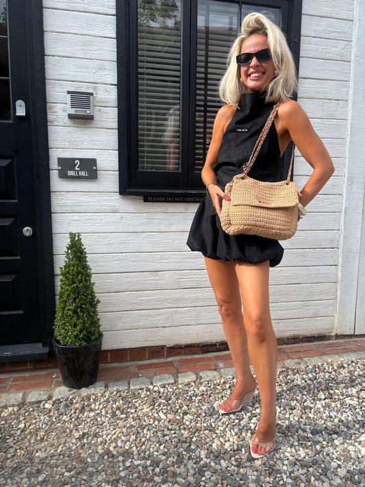 Crochet Flap Handbag (in 2 colour-ways)