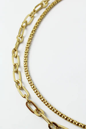 Double Layered Gold Neclace