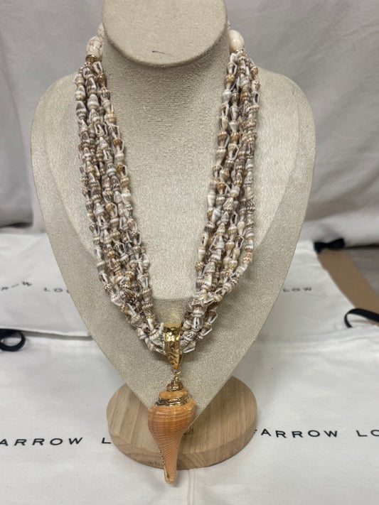 Cone Shell Multi Strand Layered Necklace - available in 2 colour ways