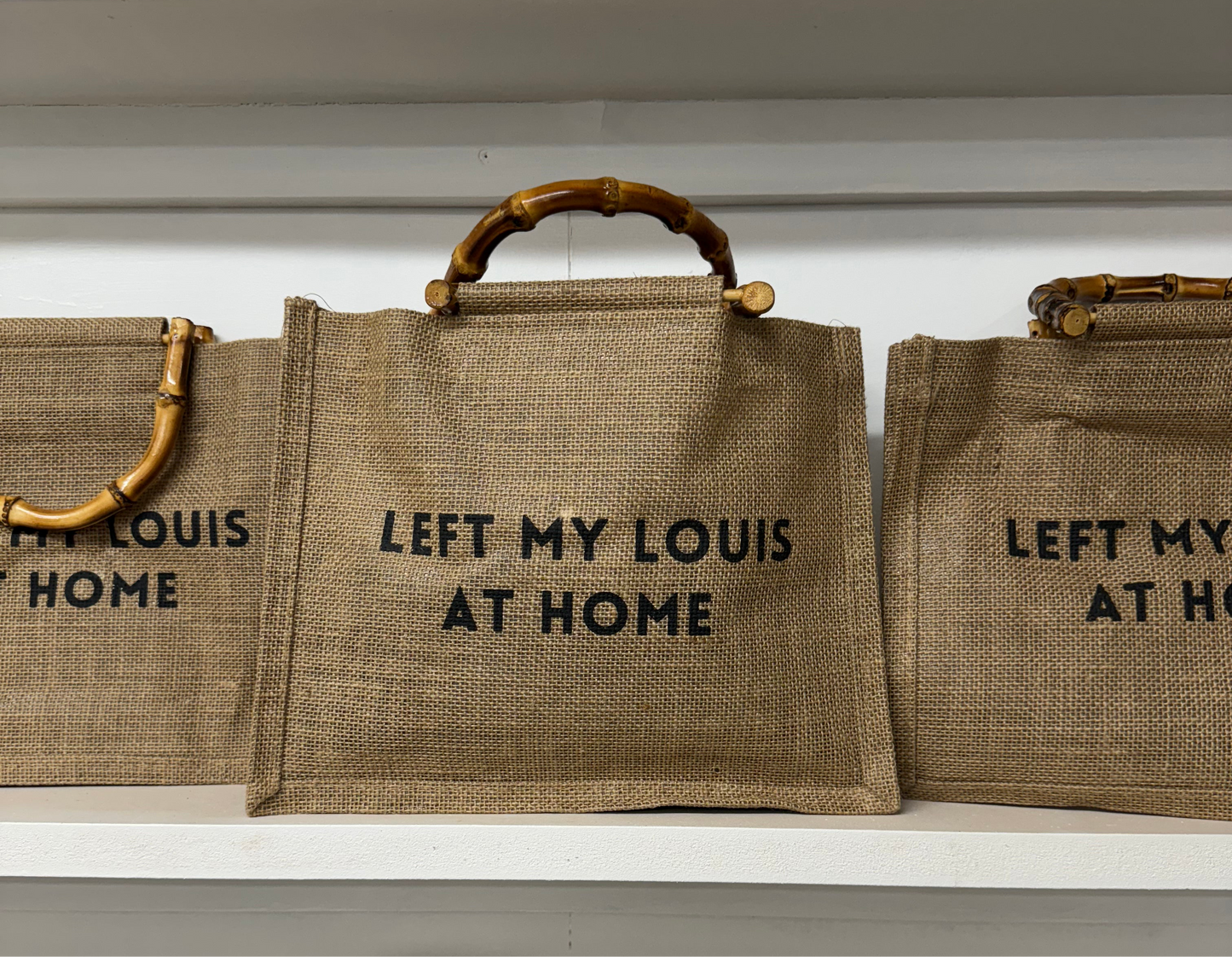 Louis Lovers - Left My Louis At Home Mini Tote Bag with Bamboo Handles - GIRLS25