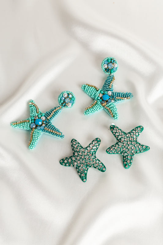 Tina Turquoise Starfish Earrings