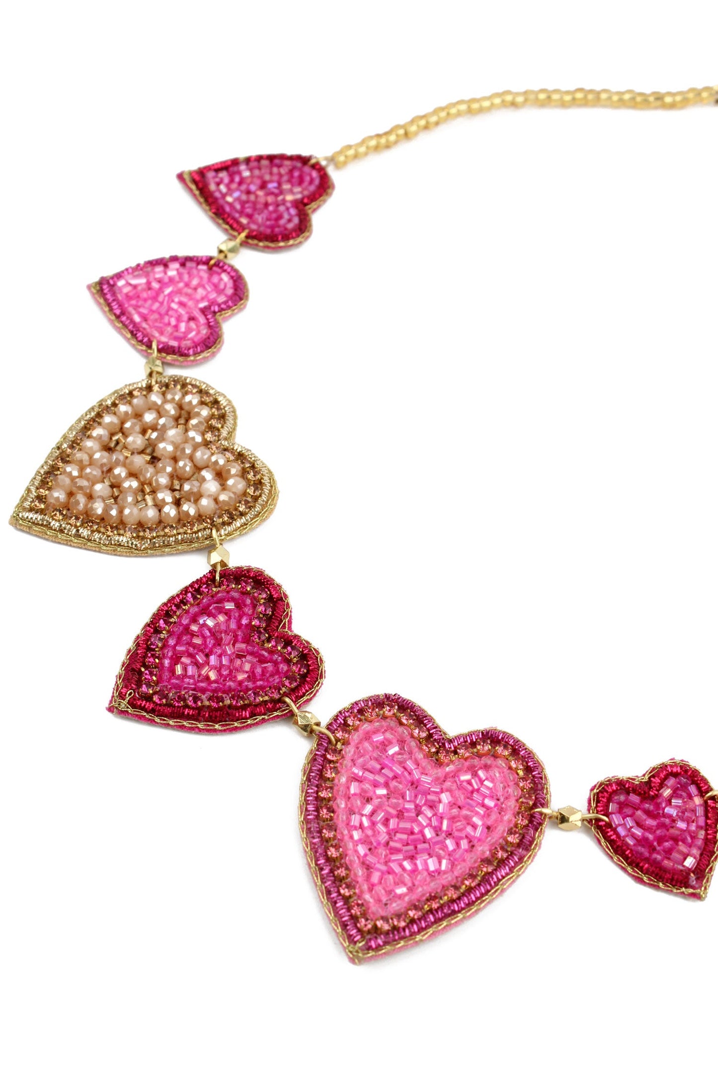 Belle Beaded Heart Necklace