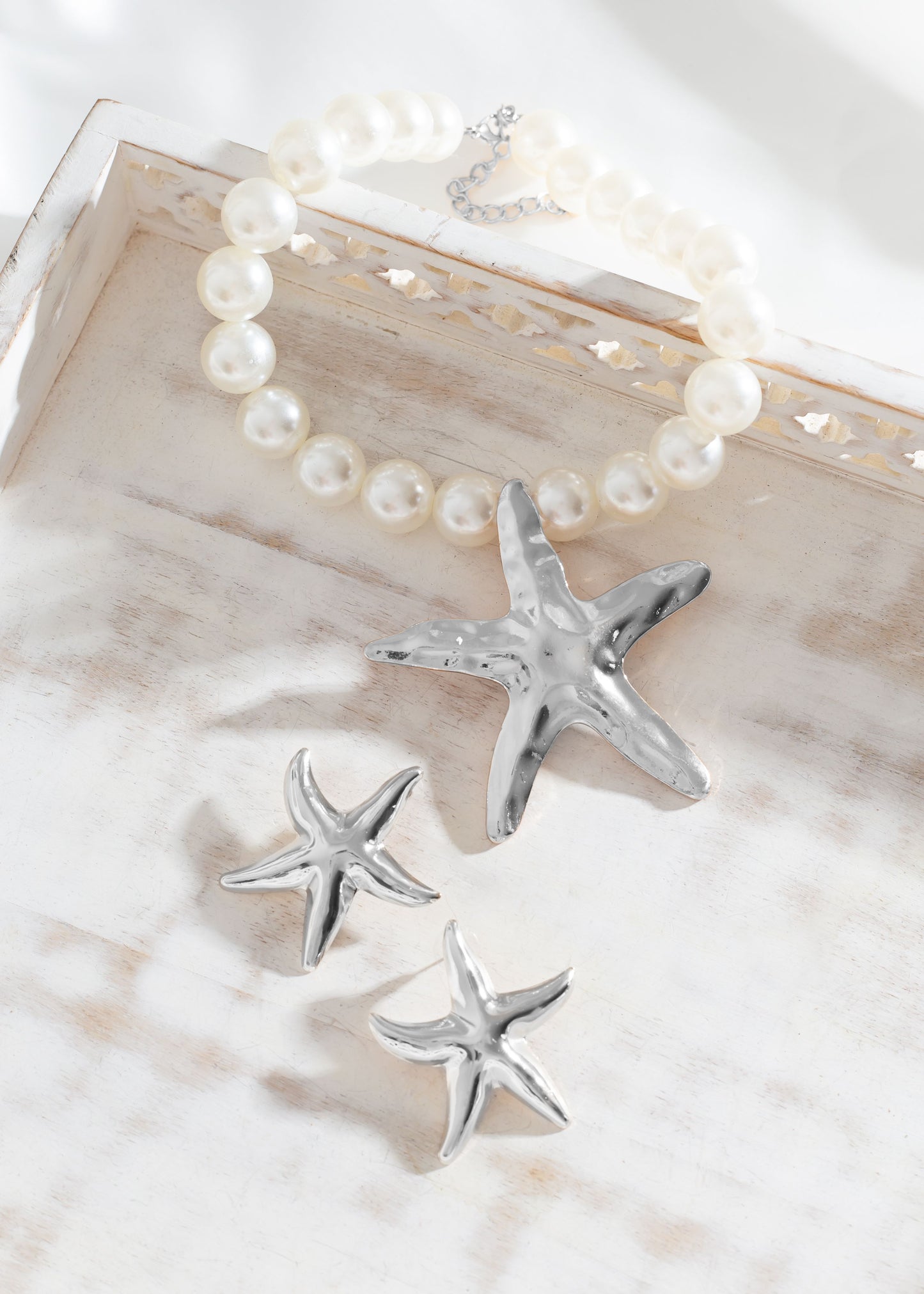 Beaded Starfish Necklace & Earring Sets
