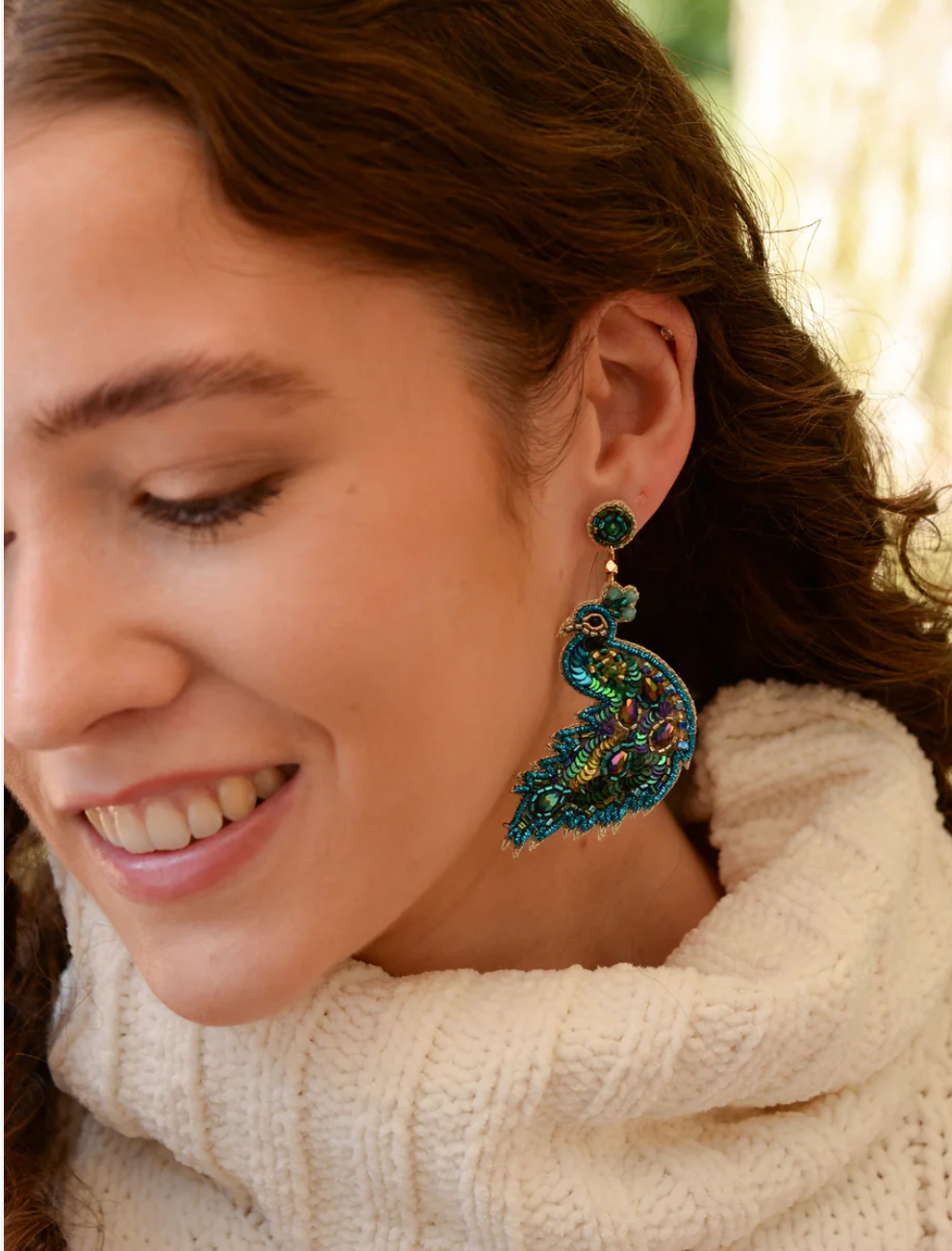 Pretty Peacock Earrings