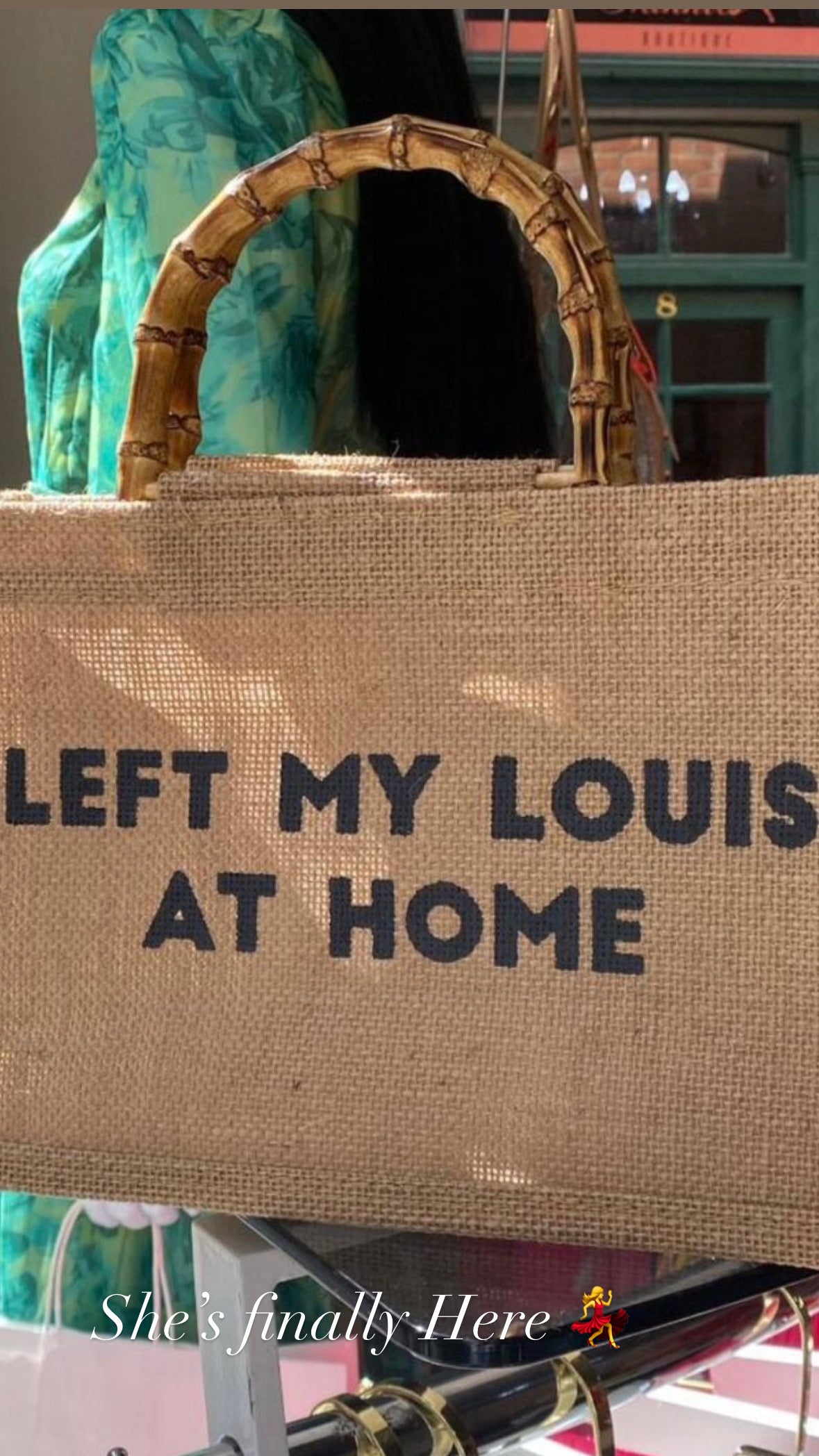 Louis Lovers - Left My Louis At Home Mini Tote Bag with Bamboo Handles - GIRLS25