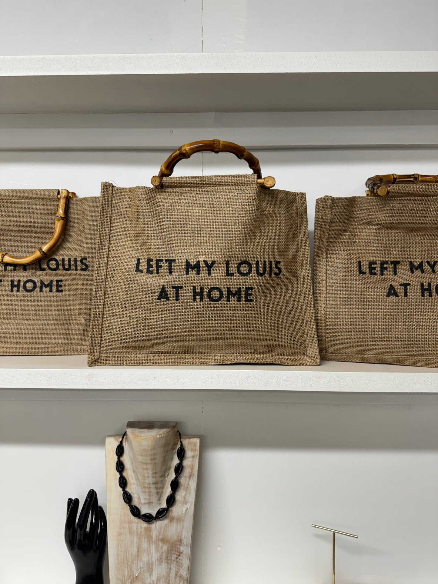 Louis Lovers - Left My Louis At Home Mini Tote Bag with Bamboo Handles - GIRLS25