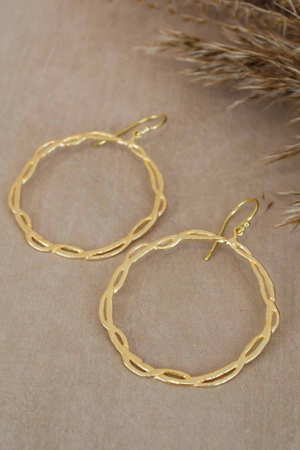 Knotted Hoop Earrings