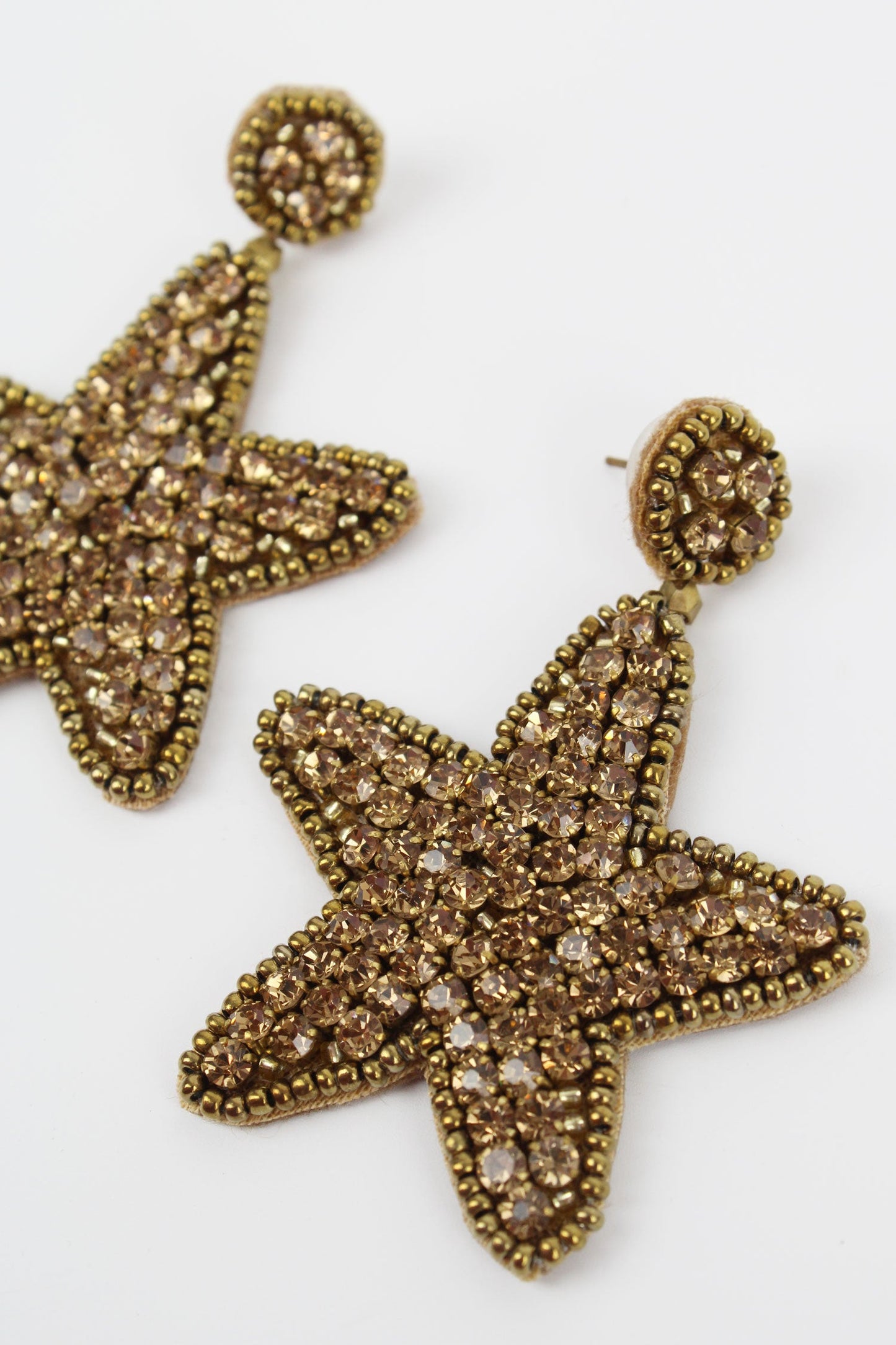 Luxe Beaded Star Drop Earring