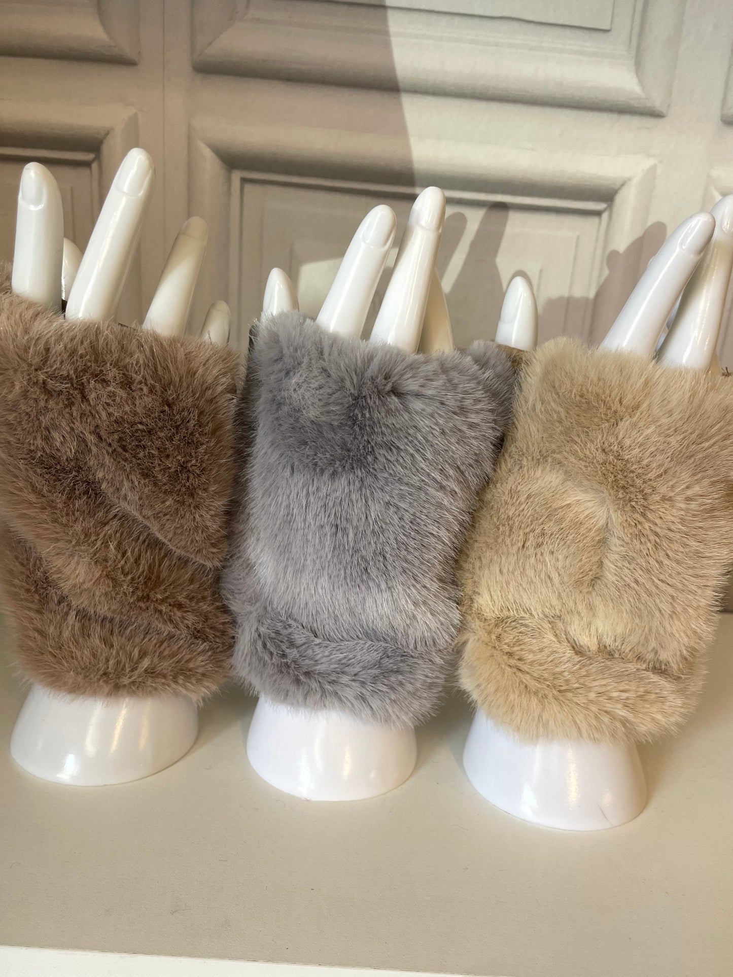 Luxe Faux Fur Half Gloves