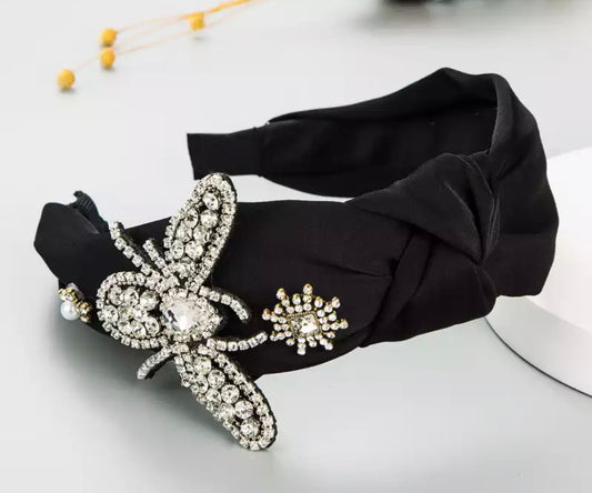 Crystal Queen Bee Knotted Headbands