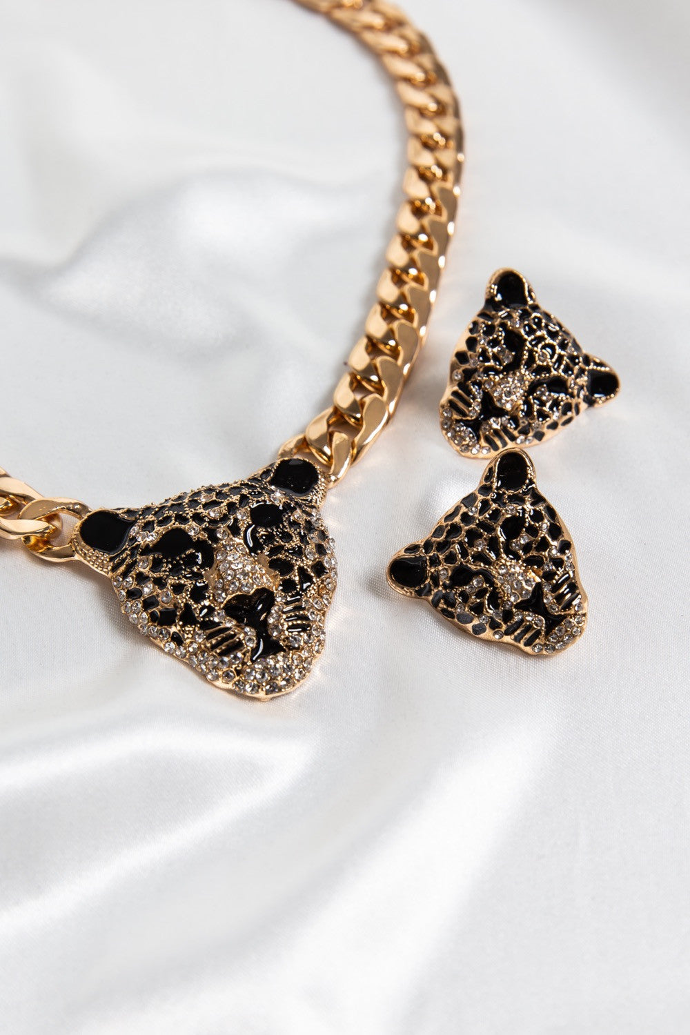 Shiva Leopard Chain & Earrings Set