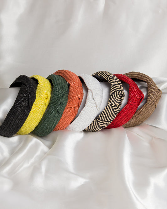 Knotted Raffia Headbands