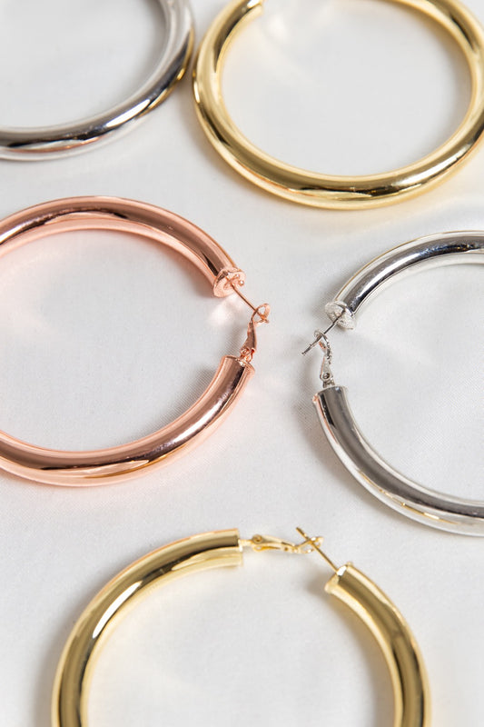 Tube Oversized Hoop Earrings