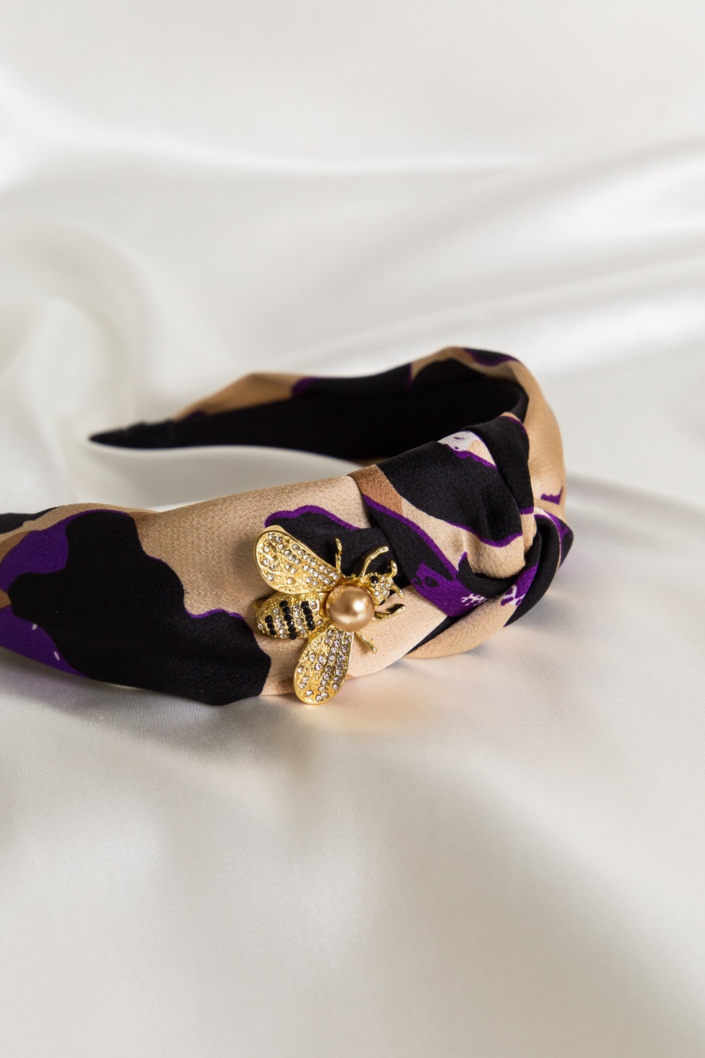 Golden Leopard Bee In Purple