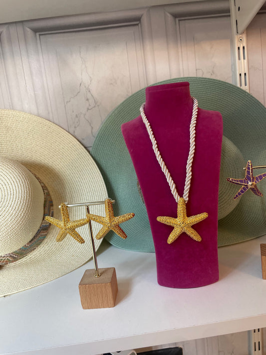 Starfish Rope Choker Necklace in 2 colours