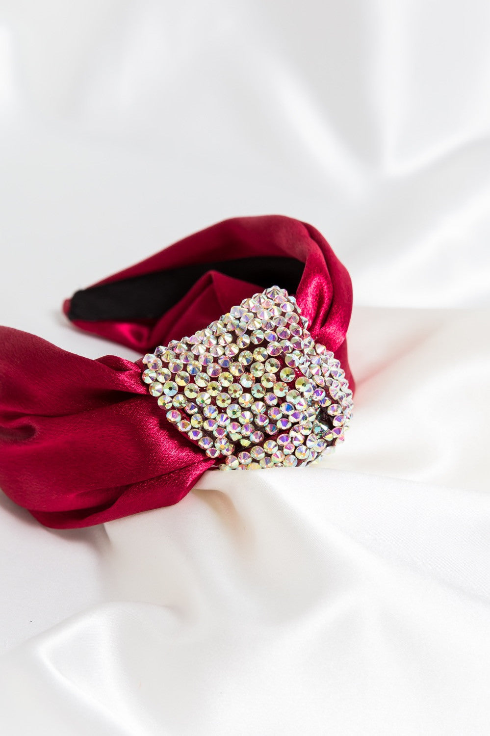 Sapphire Satin Crystal Encrusted Hair Crown