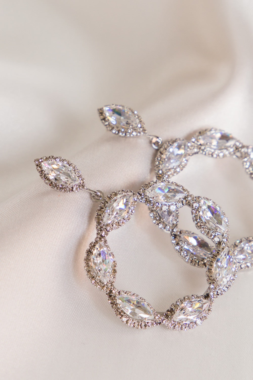 Ice Crystal Hoop Earrings