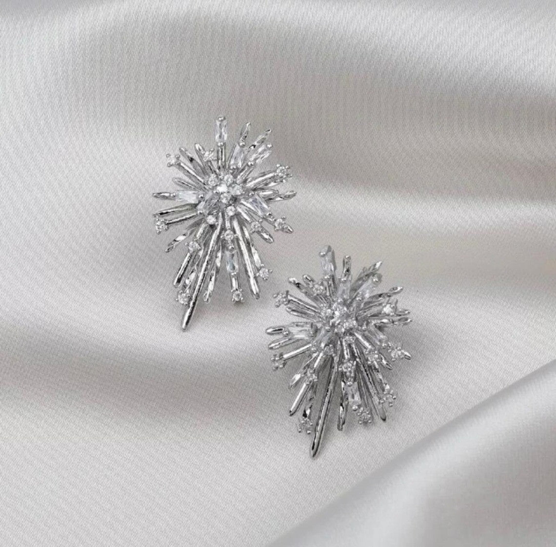 Starburst Silver Earrings