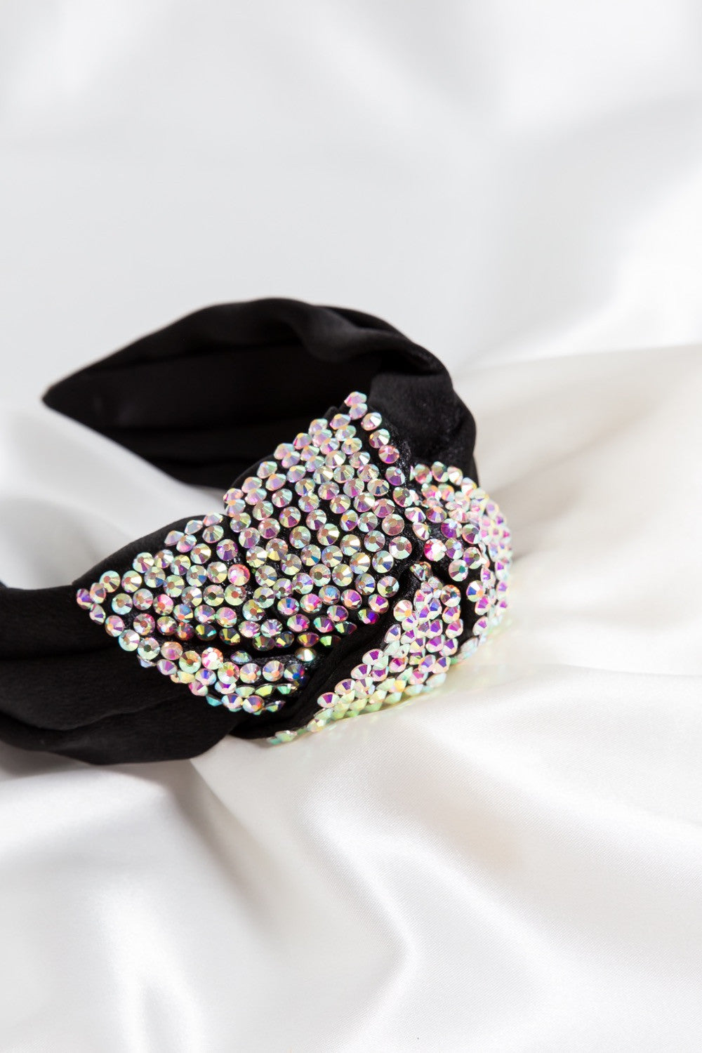 Sapphire Satin Crystal Encrusted Hair Crown