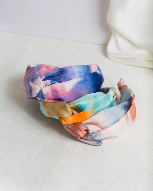 Satin Tie Dye Headband