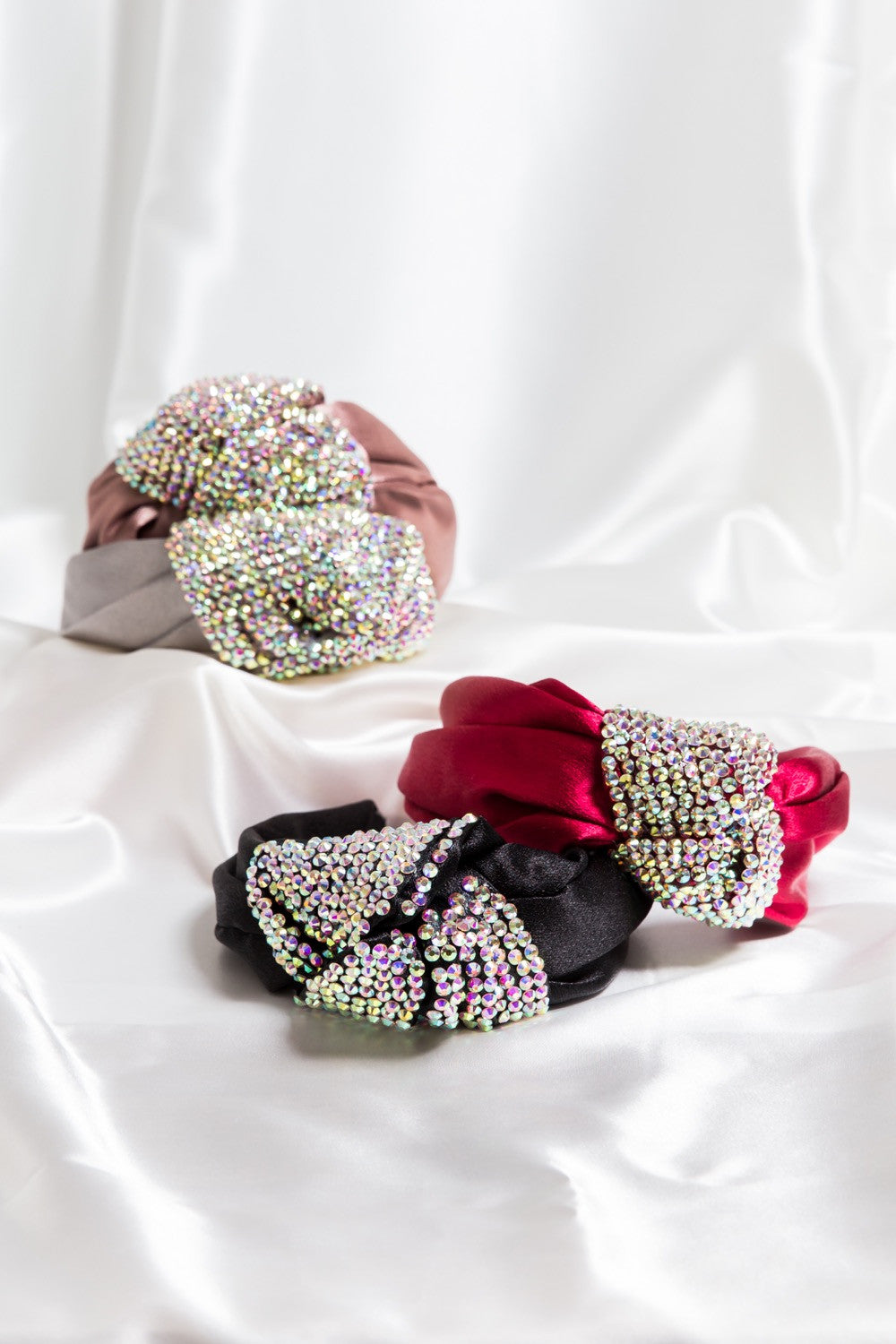 Sapphire Satin Crystal Encrusted Hair Crown