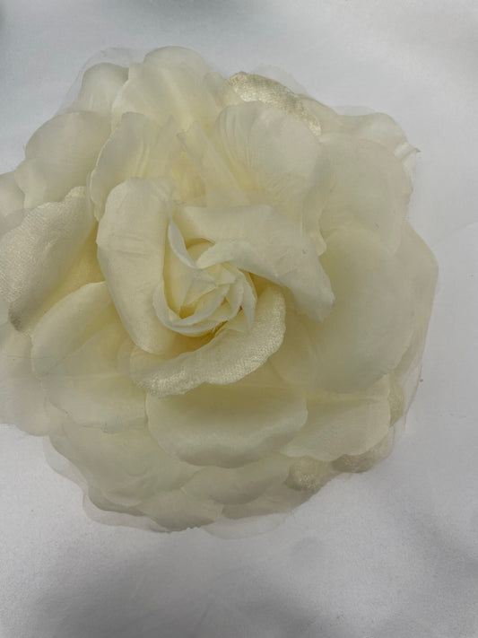 Flower Hair Clip & Brooch In Cream