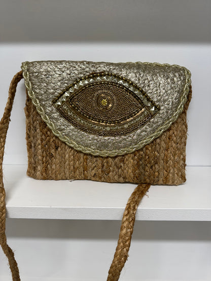 Lucky Eye Raffia Bags