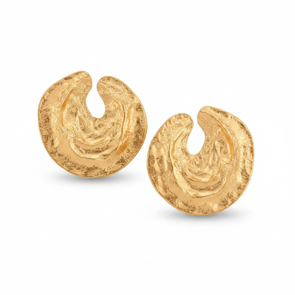 Hammered Disc Earrings